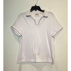 EP Pro golf tour dry white short sleeve polo shirt - xl - tennis pickleball